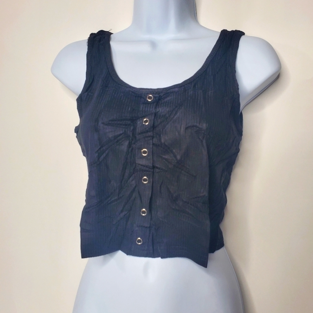 Women's Small Black Crop Top Black